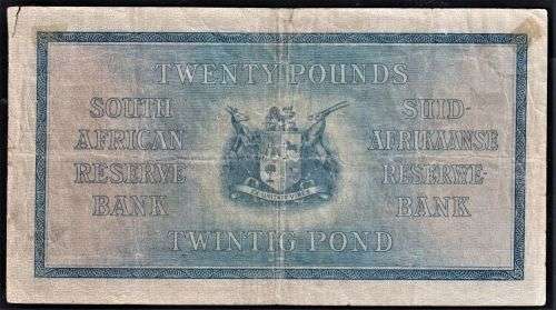 J POSTMUS RARE TWENTY POUND BANK NOTE - 1933
