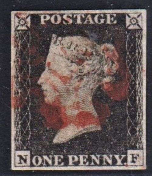 GREAT BRITAIN 1840 1d BLACK - SUPERB USED - CV R9000+