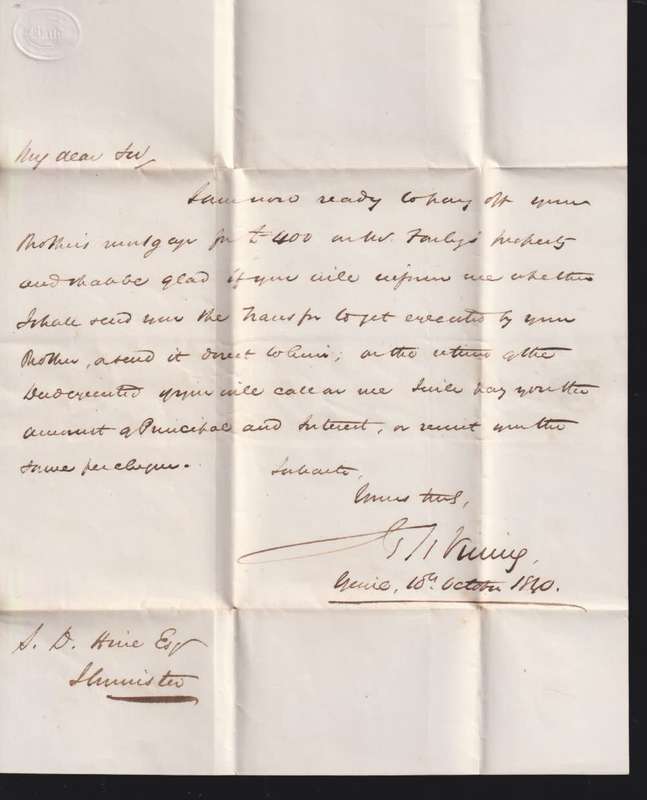 GREAT BRITAIN 1840 1d BLACK ON ENTIRE LETTER - SUPERB!