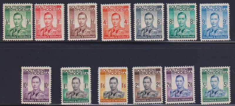 SOUTHERN  RHODESIA KGV1 1937 SET UNMOUNTED MINT - CV R1795