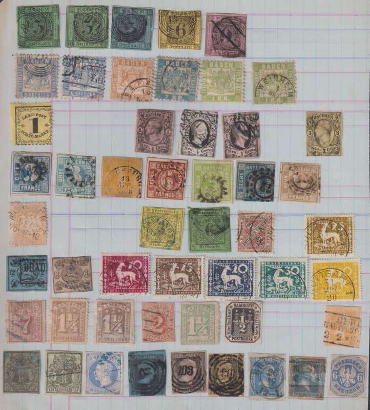 GERMAN STATES NICE USED LOT ON PAGE