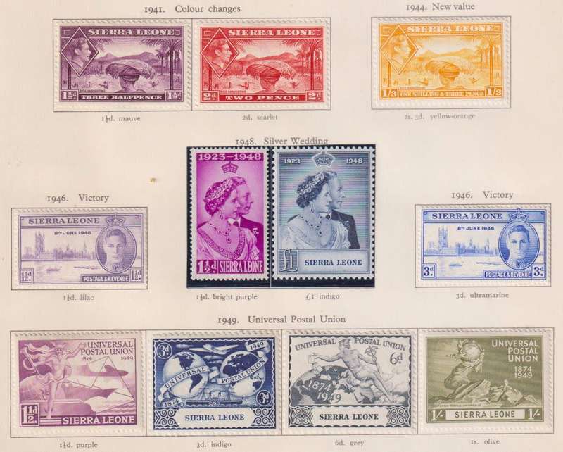 SIERRA LEONE KGV1  HINGED MINT COLLECTION ON PAGES
