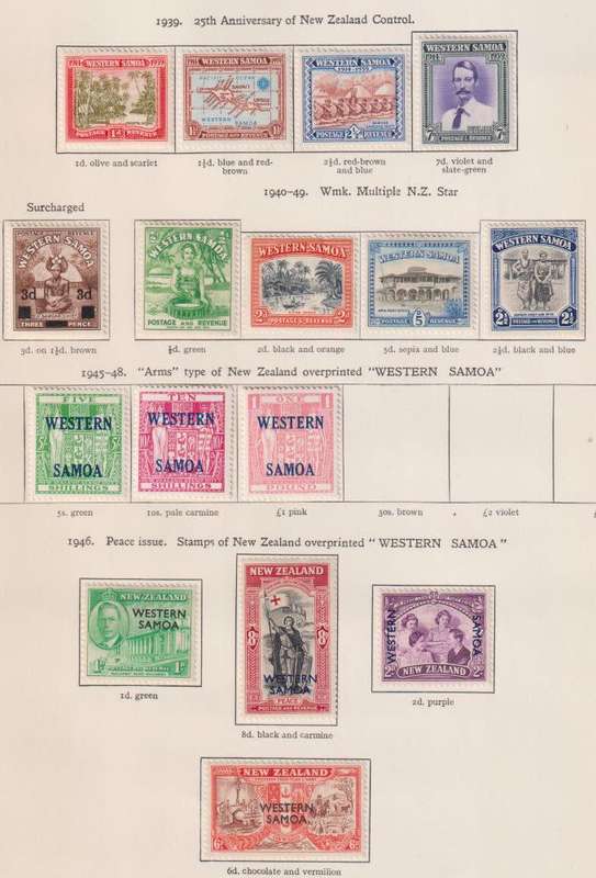 SAMOA  LOVELY HINGED MINT COLLECTION ON PAGES