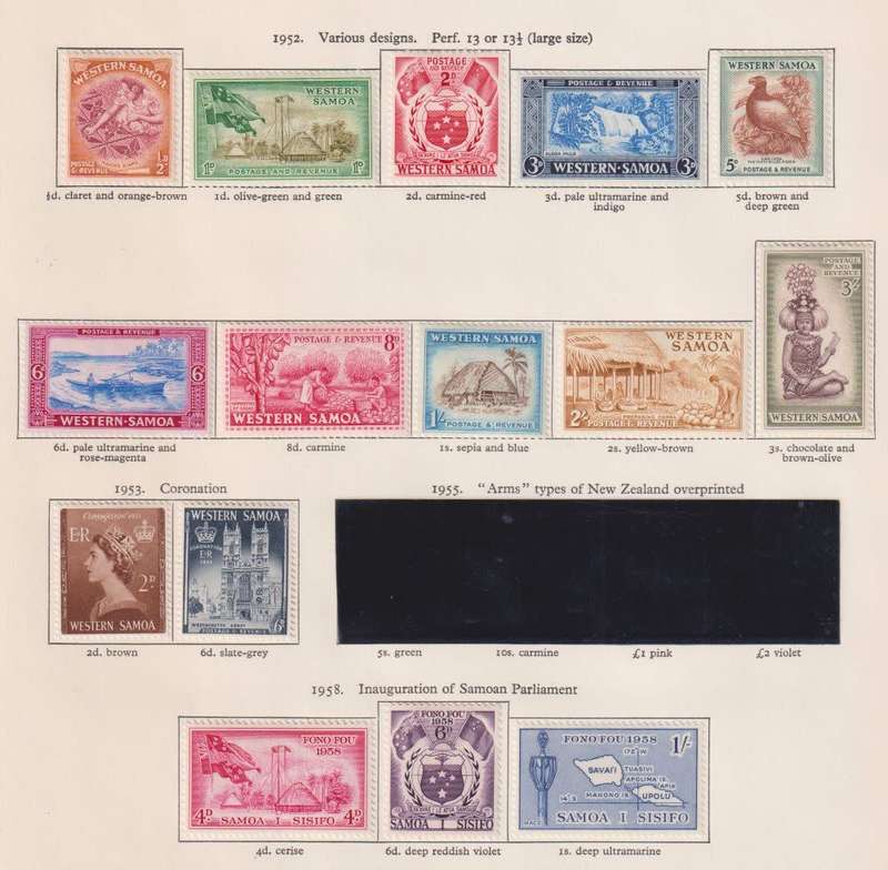 SAMOA  LOVELY HINGED MINT COLLECTION ON PAGES