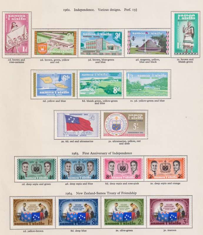 SAMOA  LOVELY HINGED MINT COLLECTION ON PAGES