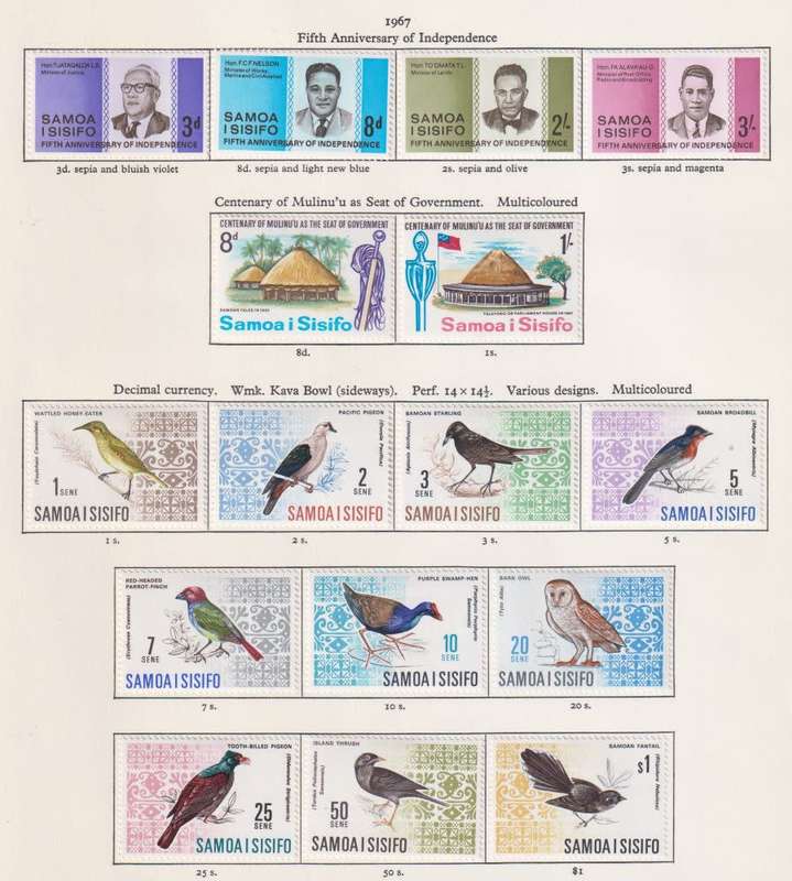 SAMOA  LOVELY HINGED MINT COLLECTION ON PAGES