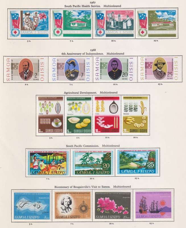 SAMOA  LOVELY HINGED MINT COLLECTION ON PAGES
