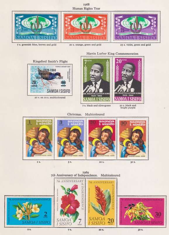 SAMOA  LOVELY HINGED MINT COLLECTION ON PAGES