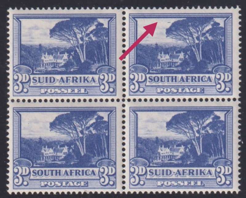 SA 1949 3d "FLYING SAUCER" VARIETY BLOCK UM CV R2270