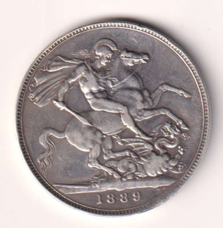 GREAT BRITAIN 1889 VICTORIAN CROWN