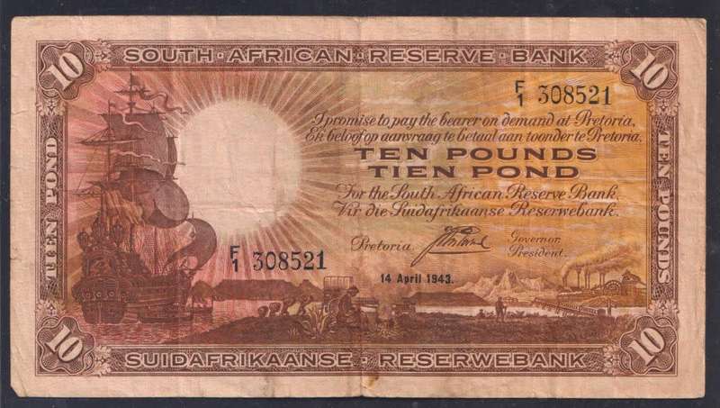 1943 POSTMUS -  10 POUND NOTE