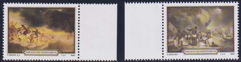 TRANSKEI  1988 30c GROSVENOR GOLD COLOUR OMITTED -SACC 225a UM