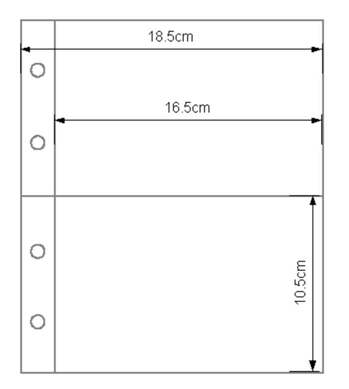 BANK NOTE PAGES - CLEAR - 2 DIVISION