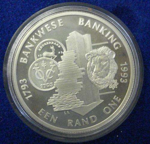 SOUTH AFRICA R1  SILVER 1993 - BANKING