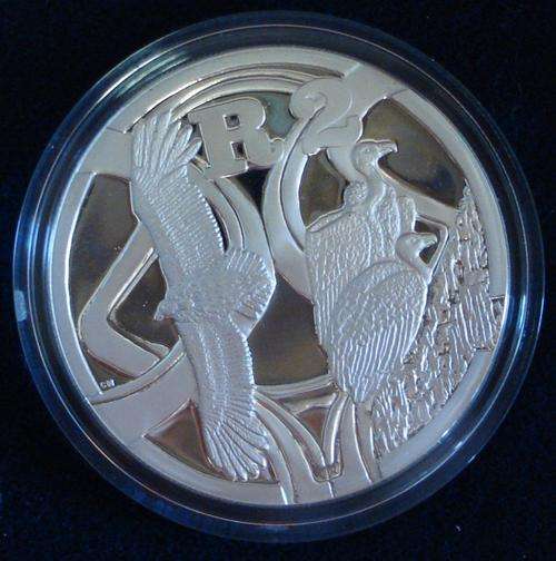 SOUTH AFRICA  2005 VULTURE  PROOF SILVER TWO RAND