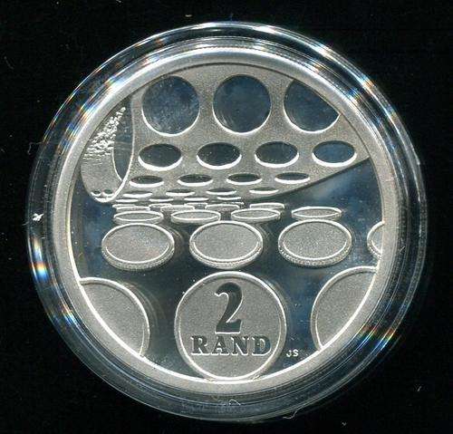 SOUTH AFRICA PROOF R2 SILVER IN CAPSULE 1992 - COIN TECHNOLOGY