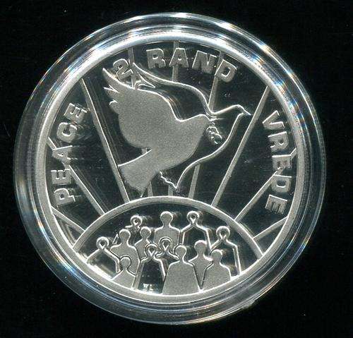 SOUTH AFRICA PROOF R2 SILVER IN CAPSULE 1993 - PEACE