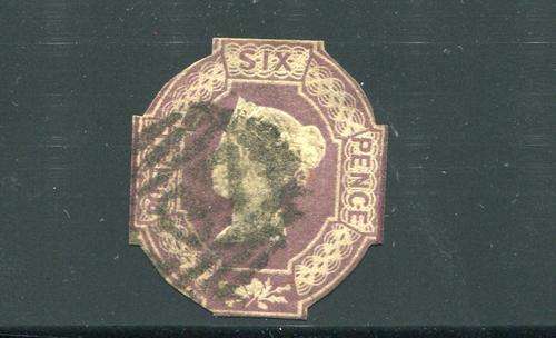 GB 1854 6d EMBOSSED USED
