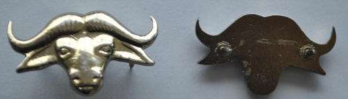 SADF 32 BATTALION COLLAR BADGES SET (SOLID BACK)
