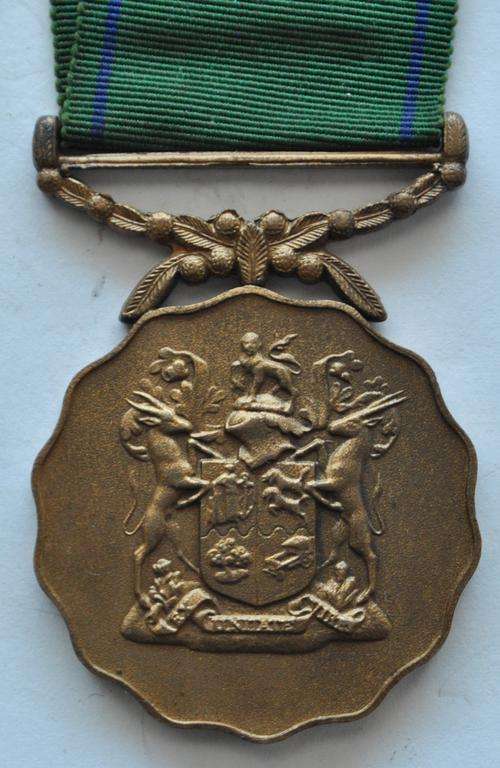 SADF GOOD SERVICE MEDAL BRONZE NUMBERED - FULL SIZE