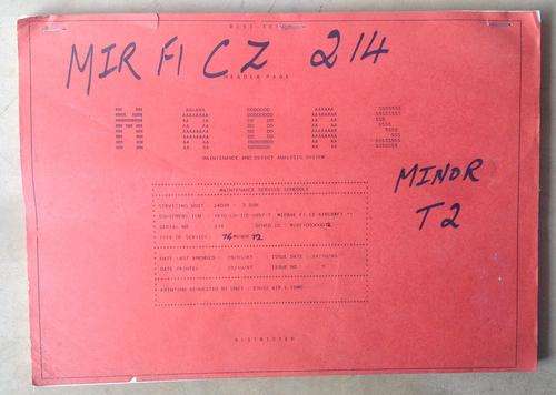 SADF AIR FORCE MIRAGE F1 CZ MINOR T2 SERVICE SCEDULE (A/C 214)