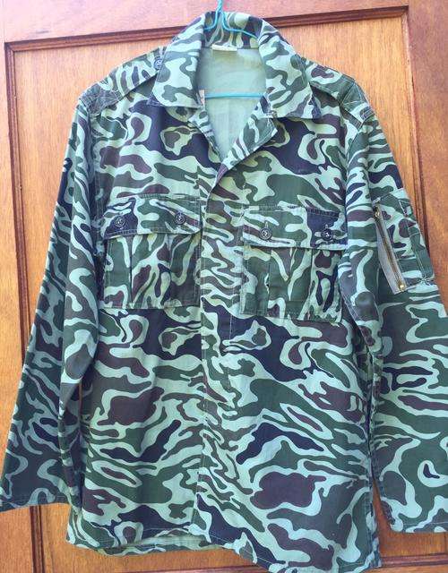 SOUTH KOREA SPECIAL FORCES NOODLE PATTERN CAMO SHIRT (SIZE M/GR2)