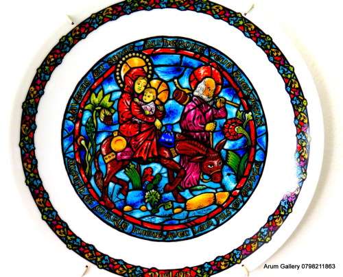 1975 Limoges porcelain display plate: Fleeing to Egypt