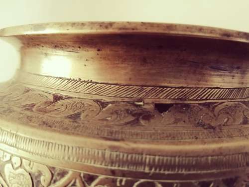 Beautiful antique brass vase