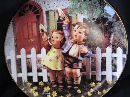 1991 HUMMEL PLATE WITH CERTIFICATE! 'Come back soon'