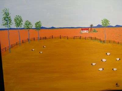 'Karoo Farm' Beauriful Pieter van der Westhuizen style painting