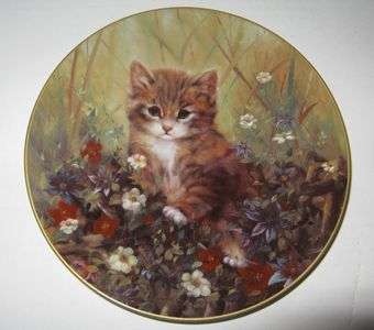 Bradford Exchange 1996 Ltd Edt Reichenbach bone china: Kitten 'Leo' by artist Wolfgang Kaiser