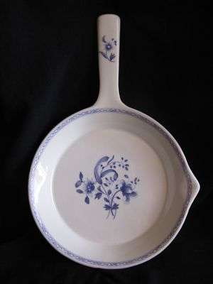 Vintage Blue and White PORCELAINE DE PARIS pan (Achille Bloch 1887-present)