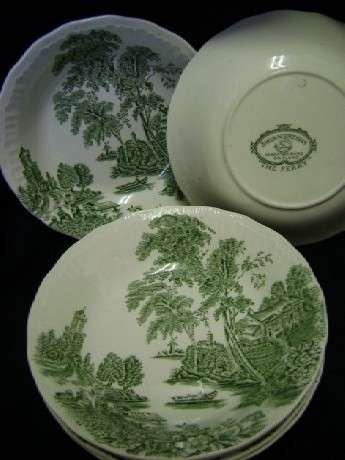6 VINTAGE STAFFORDSHIRE PORCELAIN BOWLS (SWINNERTONS)