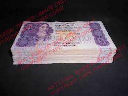 50X BRAND NEW UNCIRCULATED R5 REPUBLIC BANK NOTES-BID IS PER NOTE