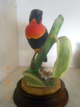 Red Bishop Bird No.26 of 10 000 by Heritage Porcelain ( limited edition )