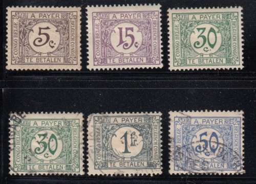 Belgian Congo 1923 Postage Due lot MH/used .CV 5.2 Pounds