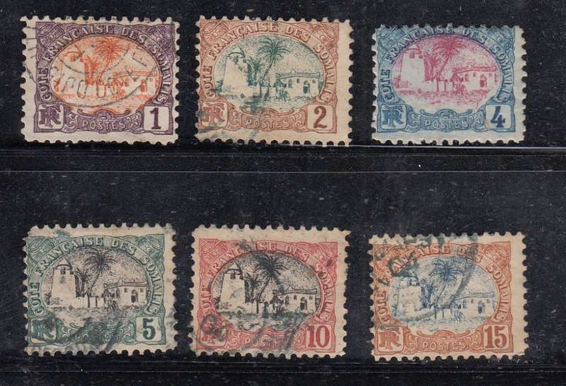 FRENCH SOMALI COAST 1902 LOT FINE USED. CV R370