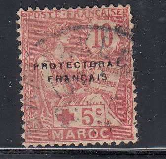 FRENCH MOROCCO 1915 SG 64 FINE USED. CV R48