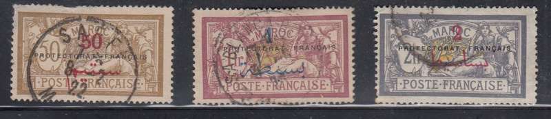 FRENCH MOROCCO 1914 LOT FINE USED.