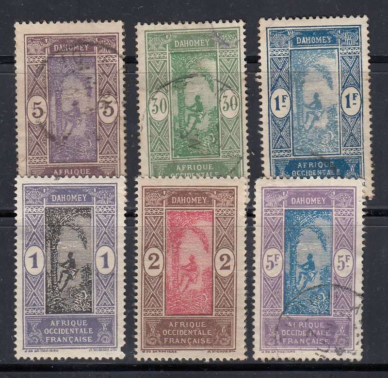 FRENCH DAHOMEY LOT FINE USED AND MOUNTED MINT. CV R170