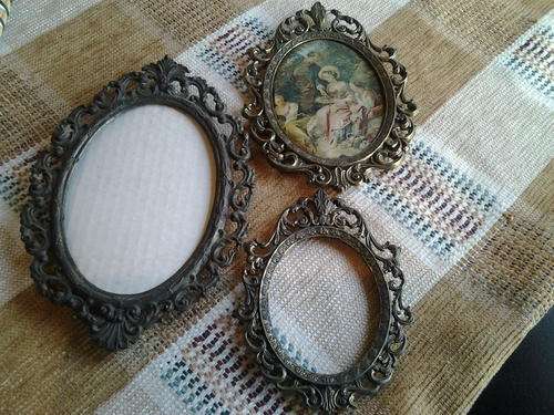 Three metal frames