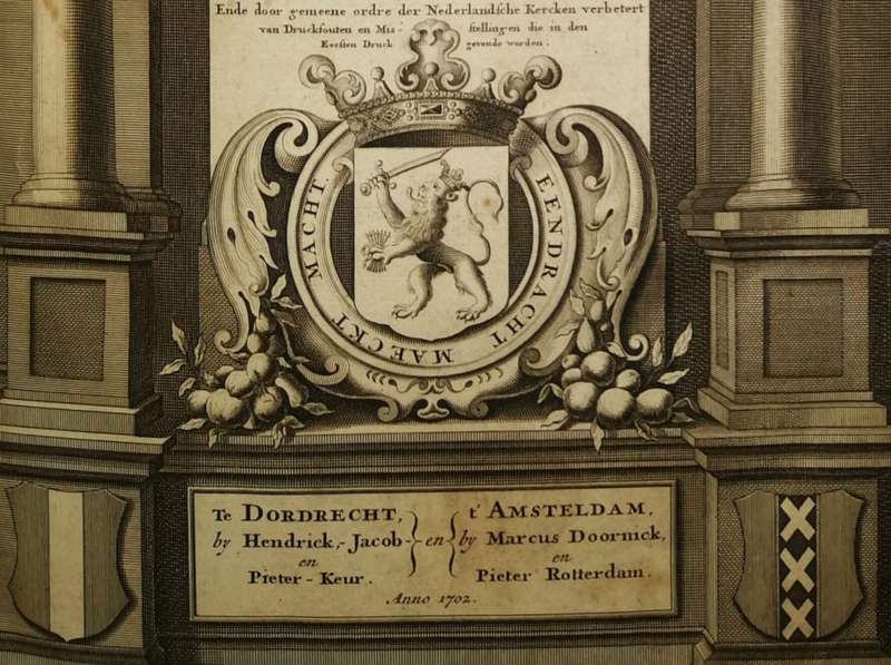Statebybel gedruk in 1702  /  Antique Dutch Bible printed in 1702