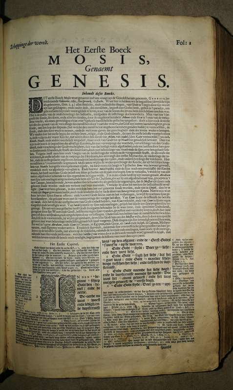 Statebybel gedruk in 1702  /  Antique Dutch Bible printed in 1702