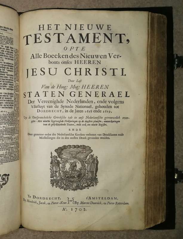 Statebybel gedruk in 1702  /  Antique Dutch Bible printed in 1702