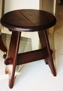 ~ Antique Stinkwood Milkmaid's Stool ~