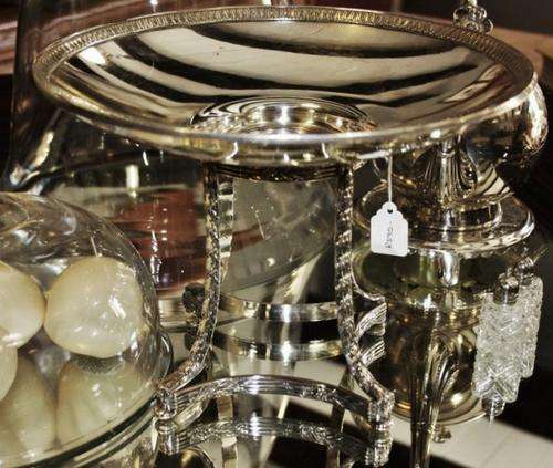 - Victorian Silver Fruit Bowl on stand -
