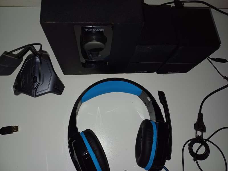 Microlab M106BT 2.1 inch subwoofer Speaker + Foxxray Gray USB Gaming Microphone + Kotion Each G9000