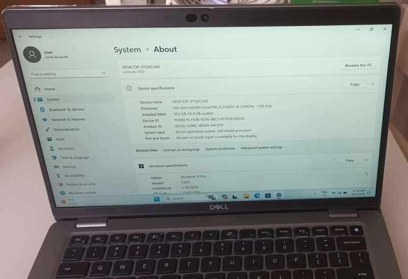 Dell Latitude 5420 i5 11th gen 16GB 1Tb NVME