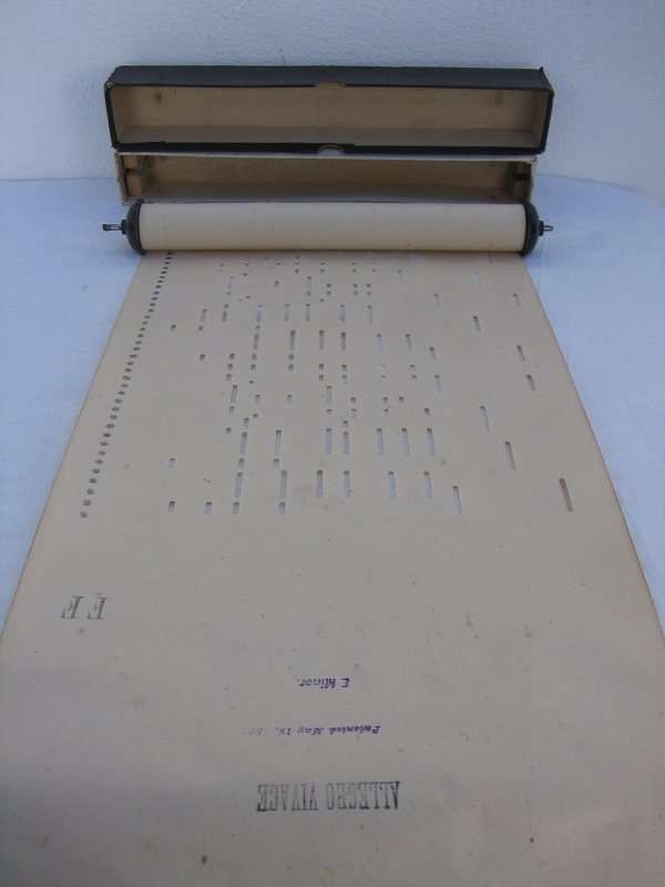 VERY OLD PIANO ROLL. POLISH DANCE, OP.3, NO.1. PATENTED MAY 12, 1897, E MINOR. WILCOX & WHITE, USA.