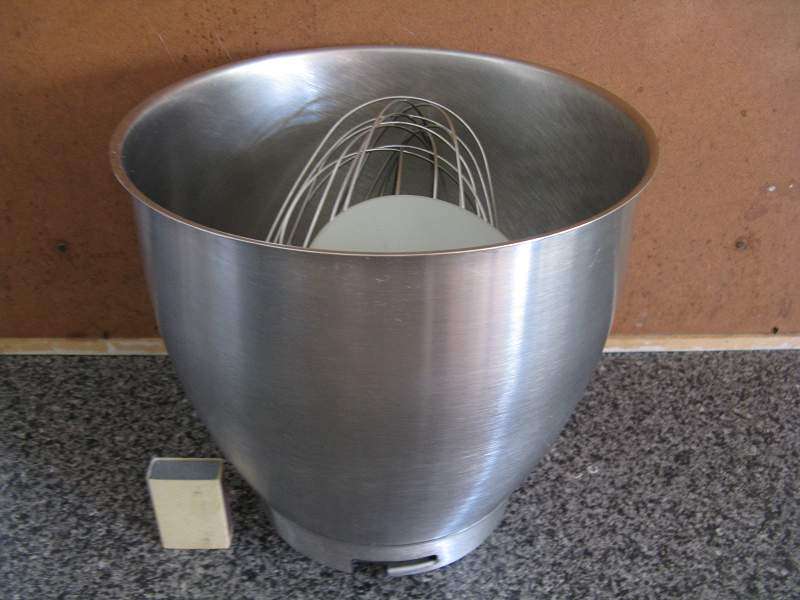 MADE IN SWEDEN KENWOOD STAINLESS STEEL FOOD PROCESSOR BOWL + DOUGH KNEADER & MIXER.
